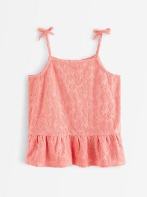 Sleeveless top in terry