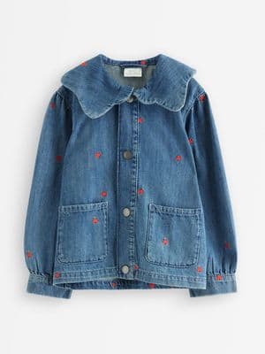 Denim jacket with embroidery