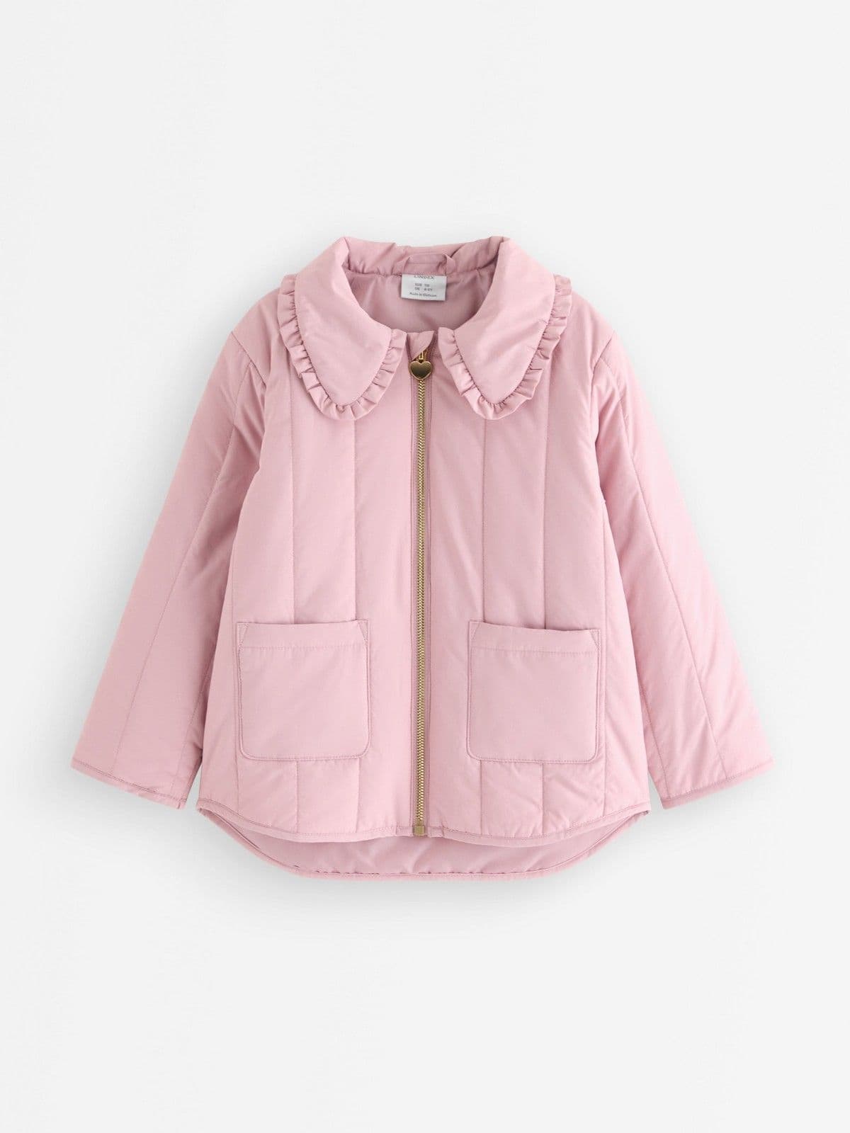 Water repellent jacket with collar Dusty Pink 1