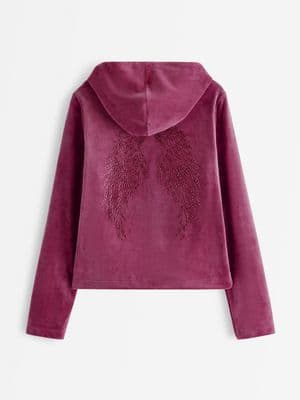 Hoodie in velour