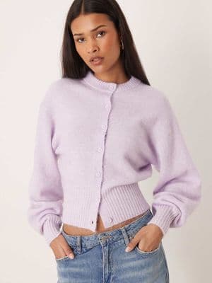 Gina Tricot alpaca and wool short knit cardigan