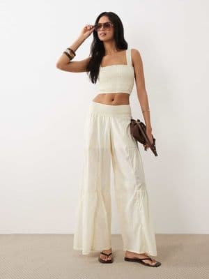 Iisla & Bird semi-sheer floaty wide leg pants