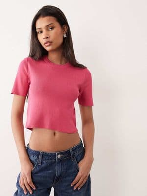 Brave Soul compact knit short sleeve sweater