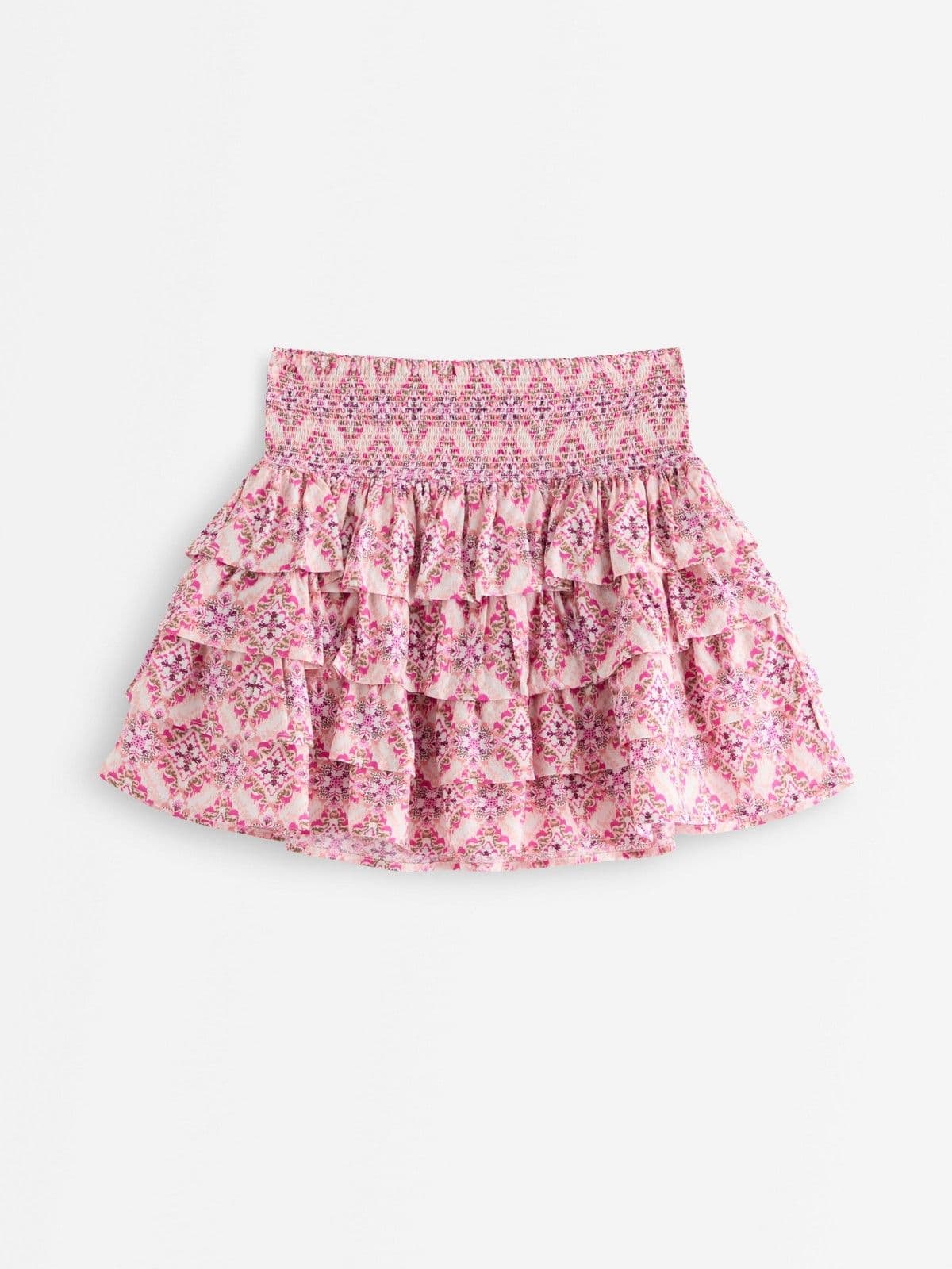 Frill skirt with shorts Light Pink 1